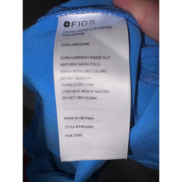 Figs Sz S Catarina FW1000 Scrub Top Set of 3 Blue Pink Tan - Picture 4 of 12